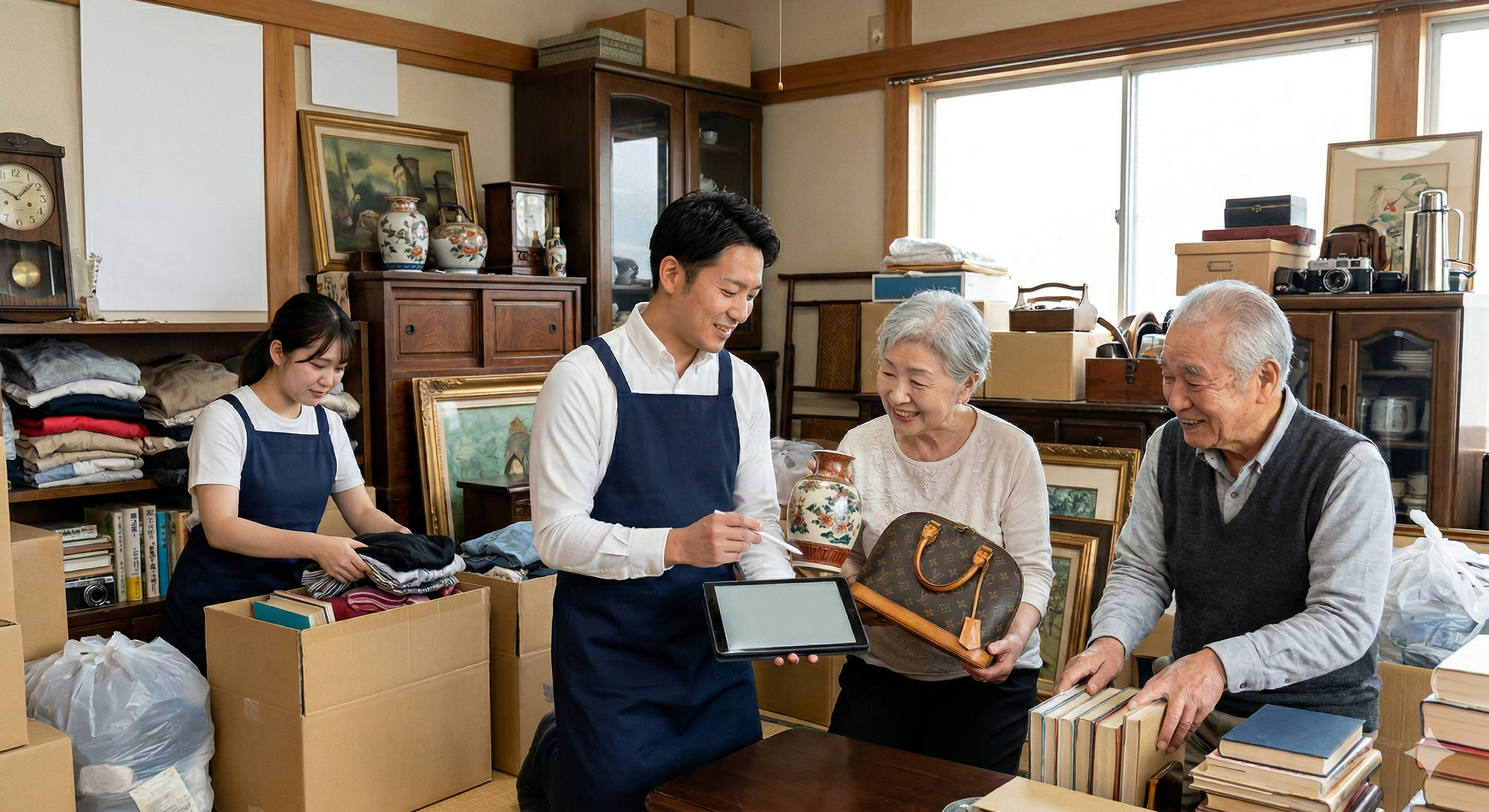 買取や査定の様子