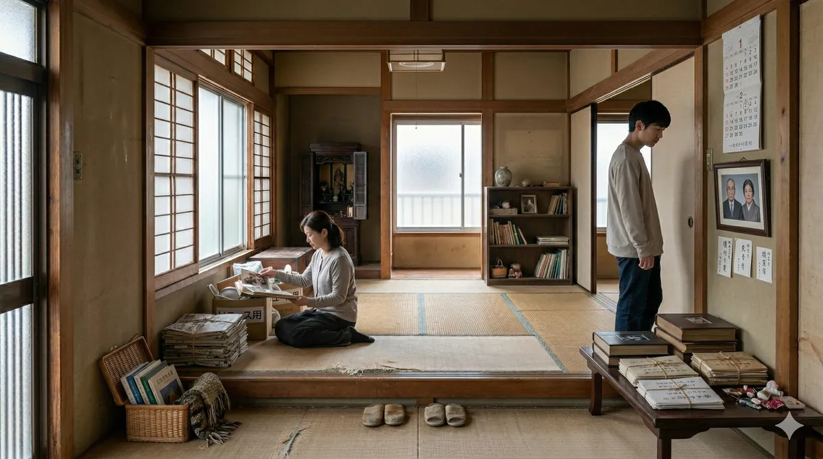売却前の片付けを進める住まいの室内イメージ