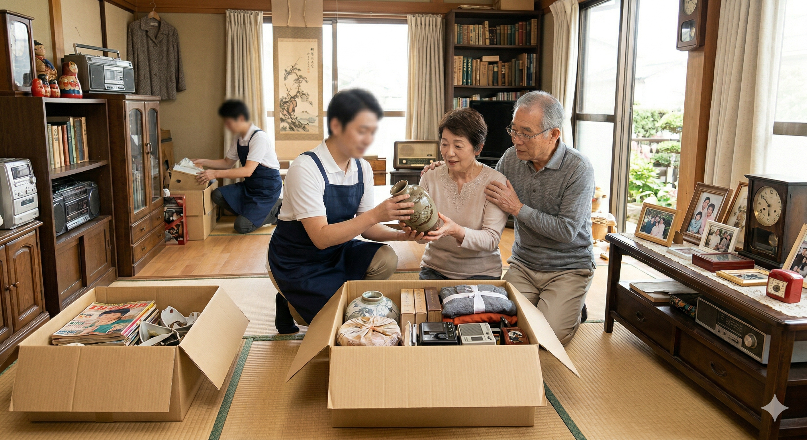 片付け現場の様子